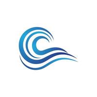 Water wave icon vector