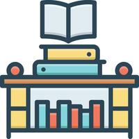 color icon for bibliography vector