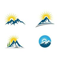 logotipo de icono de montaña vector