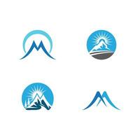 logotipo de icono de montaña vector