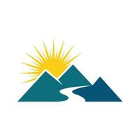 Mountain icon Logo vector