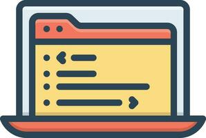 color icon for code vector