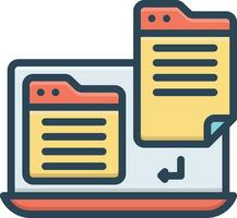 color icon for reference vector