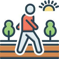 color icon for walks vector