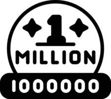 solid icon for million vector