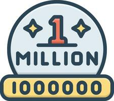 color icon for million vector