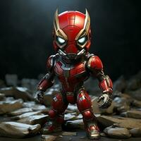 AI generated 3d super hero ant photo