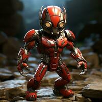 AI generated 3d super hero ant photo