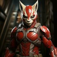 AI generated 3d super hero kangaroo photo