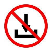 No phone sign vector flat icon.Warning symbol illustration.