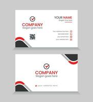 Creative and clean corporate business card template. Vector illustration. Stationery design