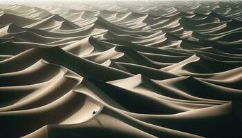 ai generado camello jinete en el vasto Desierto entre el amplio arena dunas. generativo ai foto