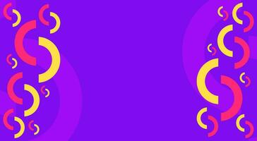 Purple background with colorful semicircular shapes. Suitable for festival backgrounds, parties, birthdays, events vector