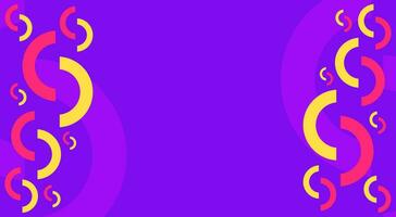 Purple background with colorful semicircular shapes. Suitable for festival backgrounds, parties, birthdays, events vector