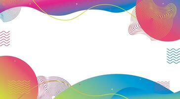 Modern gradient wavy background. Fresh and fun background. Suitable for party, event, birthday, festival vector