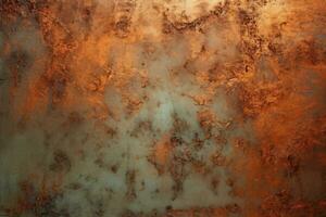 AI generated Rusty Vintage Copper Background photo