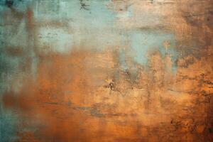 AI generated Rusty Vintage Copper Background photo