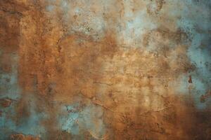 AI generated Rusty Vintage Copper Background photo