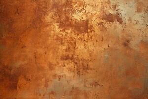 AI generated Rusty Vintage Copper Background photo