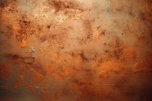 AI generated Rusty Vintage Copper Background photo