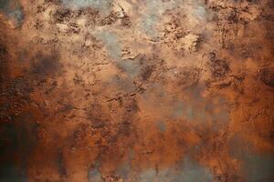 AI generated Rusty Vintage Copper Background photo