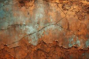 AI generated Rusty Vintage Copper Background photo