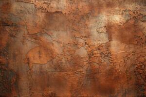 AI generated Rusty Vintage Copper Background photo