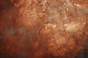 AI generated Rusty Vintage Copper Background photo