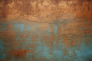 AI generated Rusty Vintage Copper Background photo