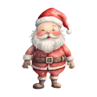 AI generated santa claus standing with a red hat. AI generated image png