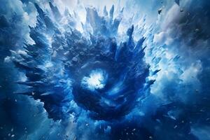 AI generated Abstract Explosion of Icy Background photo