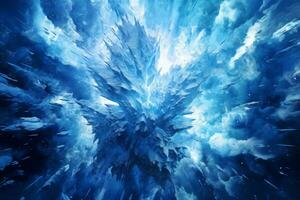 AI generated Abstract Explosion of Icy Background photo