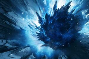 AI generated Abstract Explosion of Icy Background photo