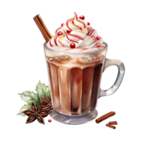 AI generated cup of hot chocolate. AI generated image png