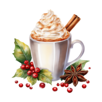 AI generated cup of hot chocolate. AI generated image png