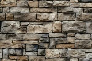 AI generated Seamless Natural Stones Texture photo