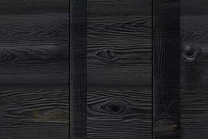 AI generated Seamless Black Wood Texture photo