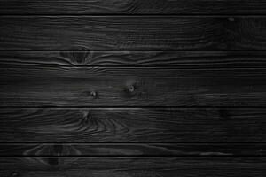 AI generated Seamless Black Wood Texture photo