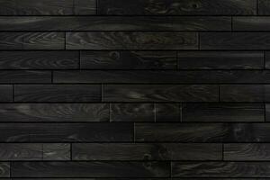 AI generated Seamless Black Wood Texture photo
