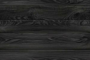 AI generated Seamless Black Wood Texture photo