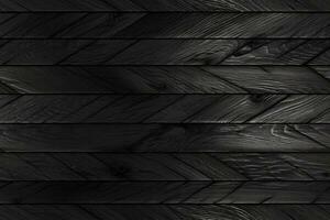 AI generated Seamless Black Wood Texture photo