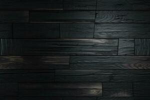 AI generated Seamless Black Wood Texture photo