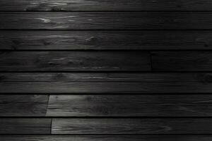 AI generated Seamless Black Wood Texture photo