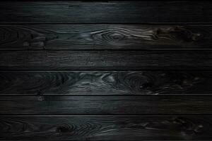 AI generated Seamless Black Wood Texture photo