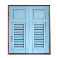 azul de madera ventana aislado png