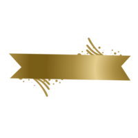 Gold ribbon banner png