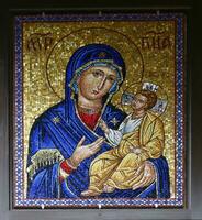 icono de Virgen y Cristo niño, foto