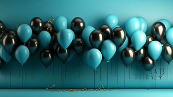 AI generated Black Friday and Cyber Monday banner long narrow header for website, Generative AI. photo