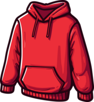 ai generiert ein rot Kapuzenpullover isoliert Nein Hintergrund , ai generativ png