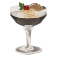 affogato café ilustración png